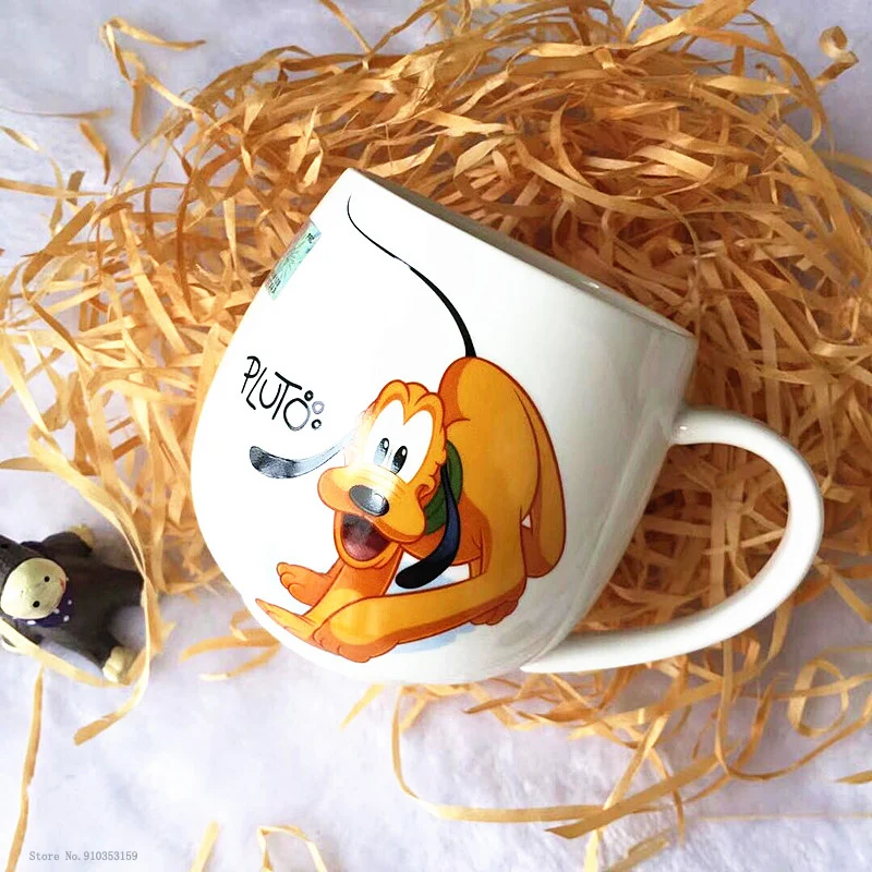 Disney Mickey Mouse Minnie Mouse Goofy Coffee Mugs Cute Cartoon Donald Milk Mugs Fashion Mugs Handle Kids Water Cup 300ML