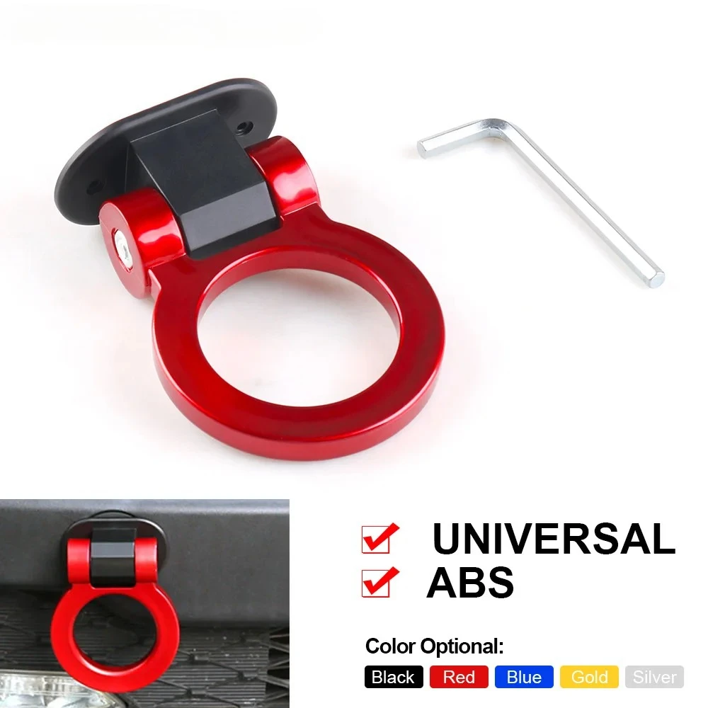 Car Styling Trailer Hooks Sticker Decoration Car Auto Rear Front Trailer Simulation Racing Ring Vehicle Towing Hook