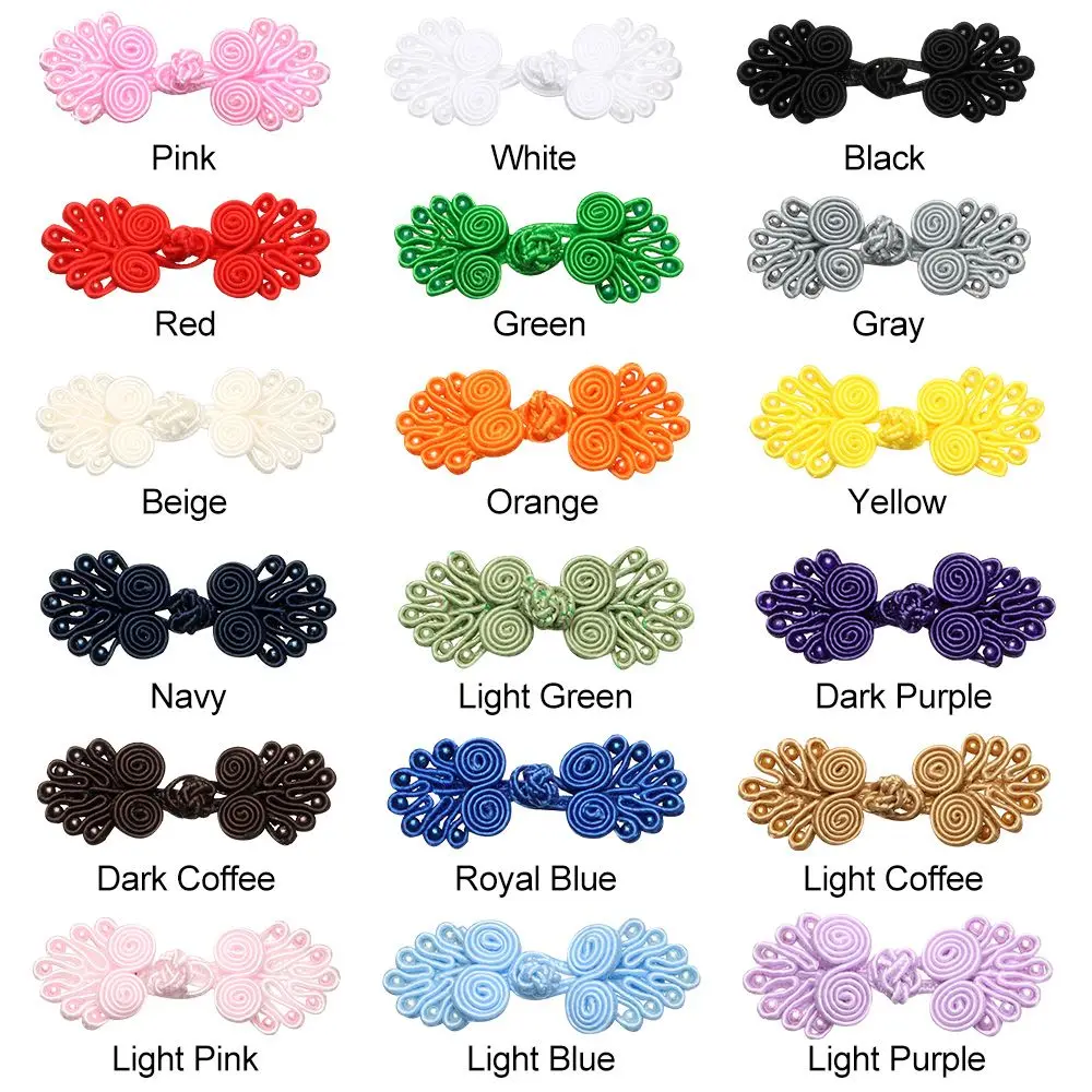 5Pcs Classic Invitation Gift Box Knot Fastener Cheongsam Buttons Tang Suit Chinese Knot Button