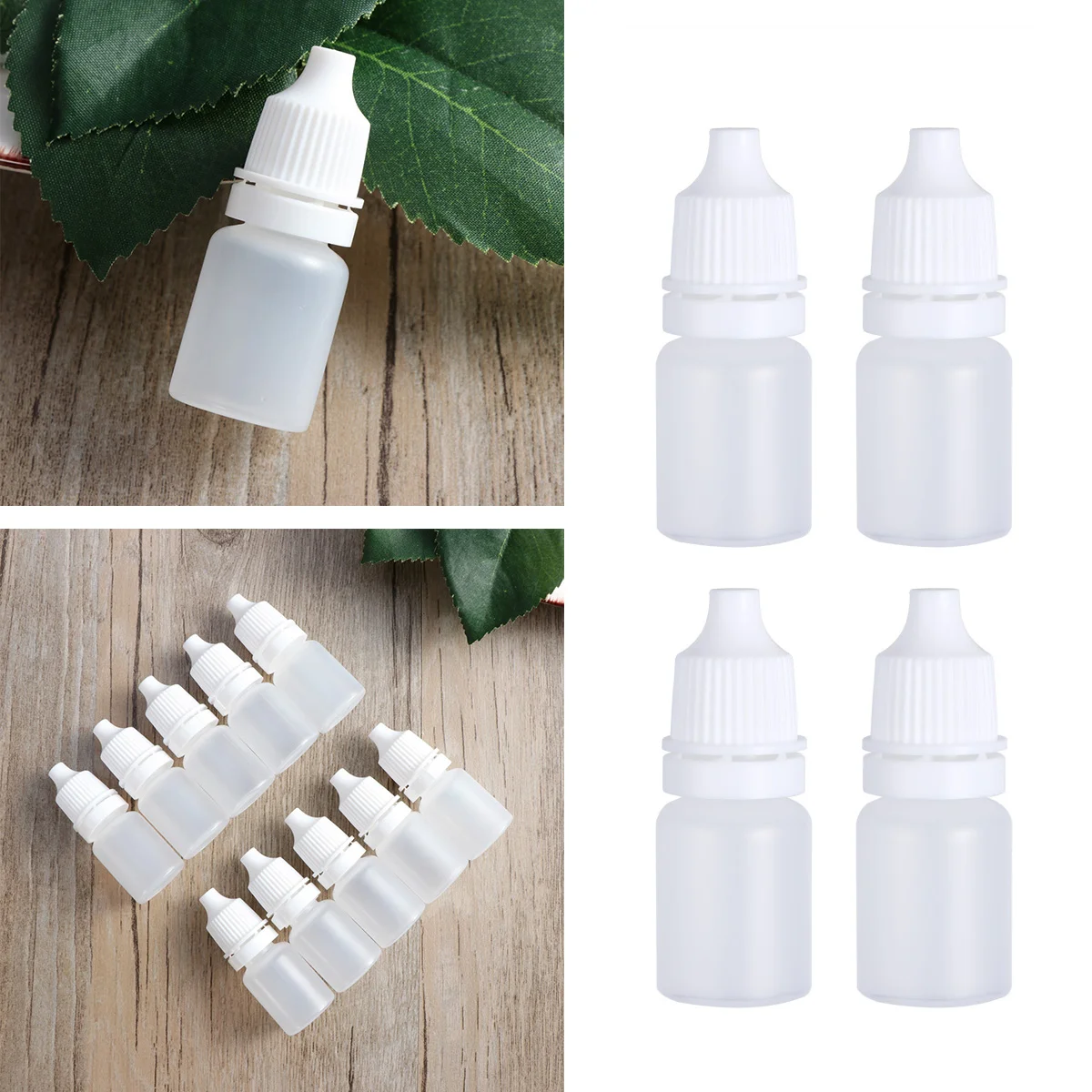 

30 Pcs Applicator Eye Bottle Liquid Squeeze Squeezable Dropper Bottles Drops White