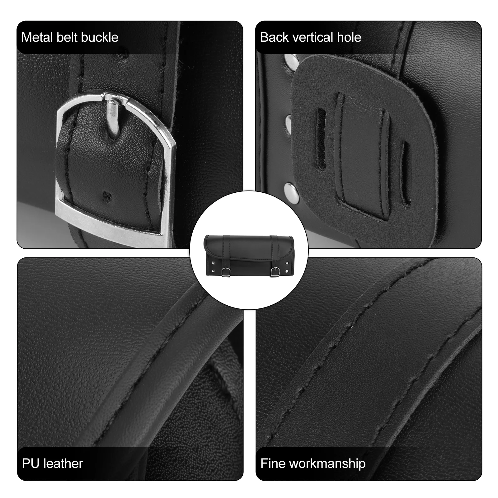 

Велосумка на руль/седло, черная, с металлической кнопкой, регулируемая, легкая, для хранения телефона, ключей, для езды на велосипеде, походов, путешествий