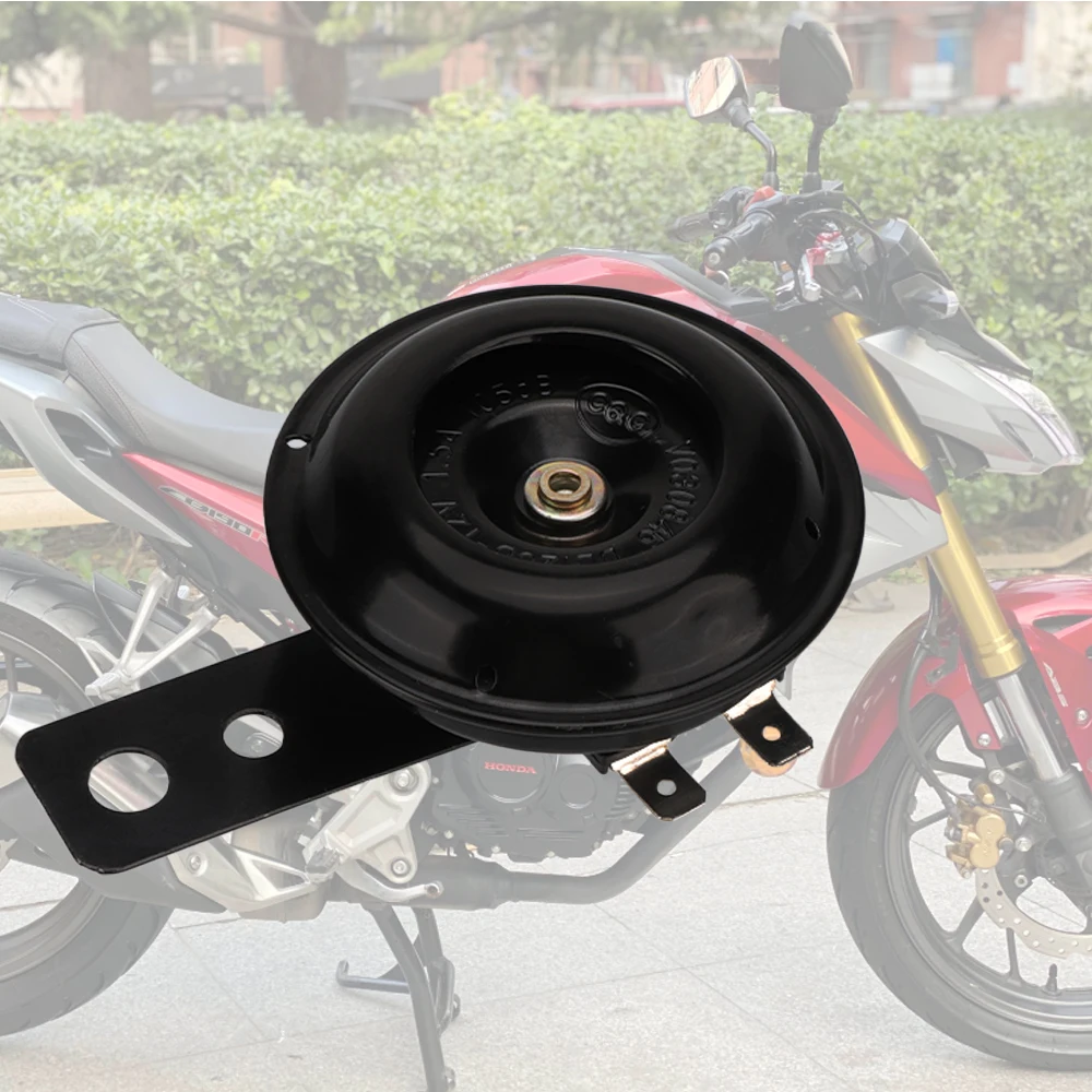 

Universal Motorcycle Electric Horns Auto Horns Loud kit 12V 1.5A 105db Waterproof Round Loud Horn Speakers Dirt Pit Bike Moto