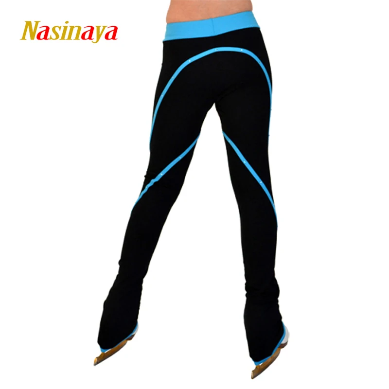 

Figure Skating Pants Women'S Ice High Elastic Sportswear Competition Clothing Warm Girl Kids Black Elastic Leggings