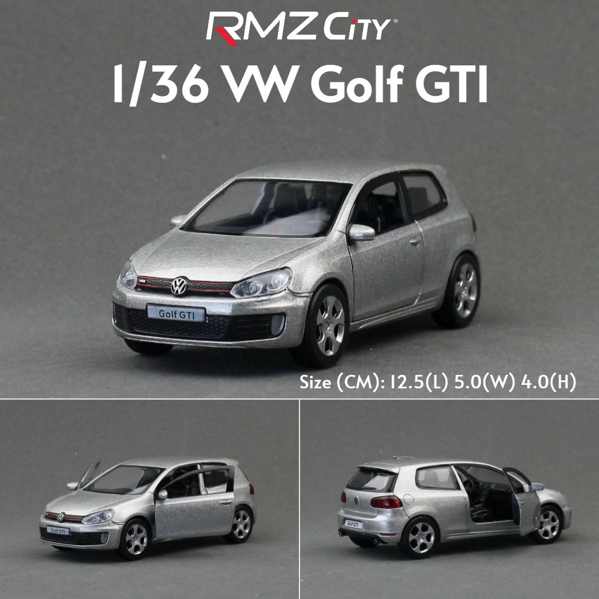 1/36 Volkswagen Golf GTI RMZ CiTY 5'' Toy Car Model for Children