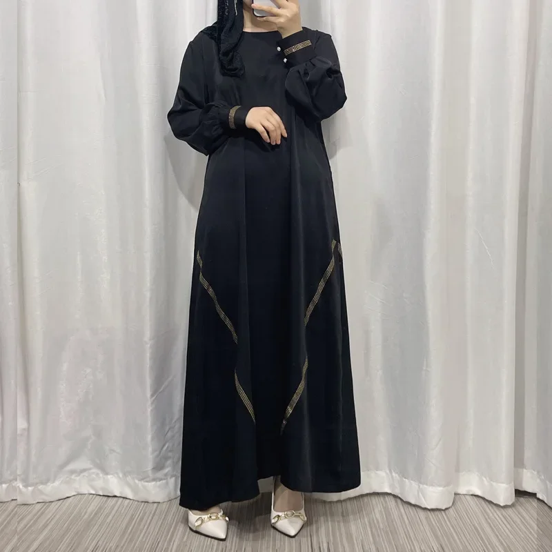 

Eid 2024 Prayer Muslim Party Dress Morocco Women Abaya Ramadan Diamonds India Abayas Dubai Kaftan Robe Longue Vestidos Largos