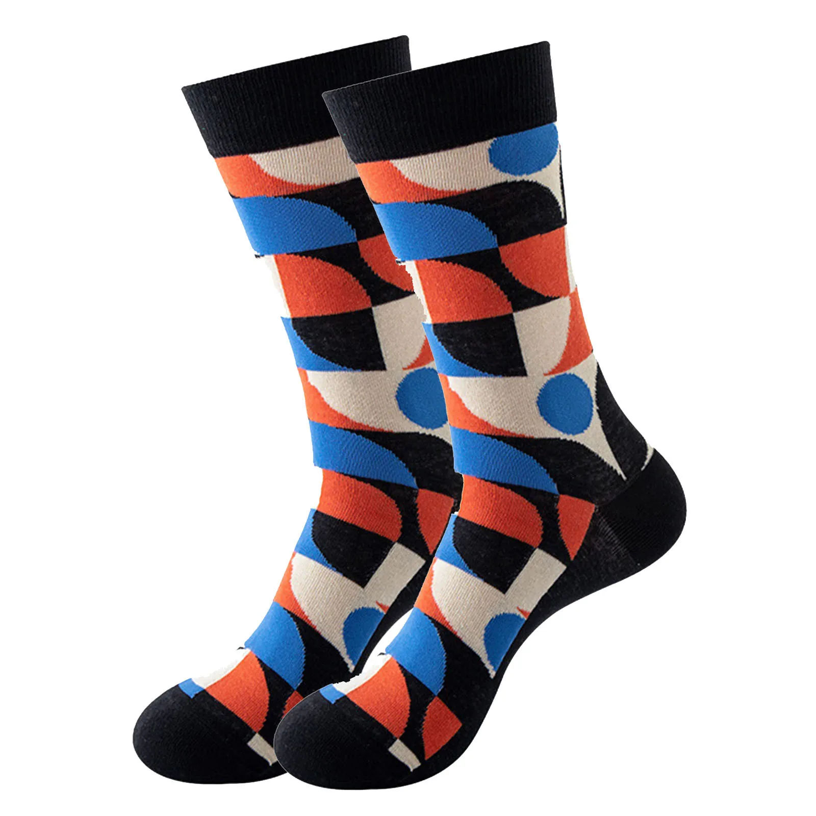 Unisex Colorful Medium Tube Socks Young And Energeticsocks Adult Geometric Street Stripe Colorful Pattern Novelty Cutesocks