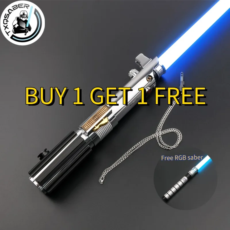 TXQSABER Anakin Skywalker Neo Pixel Replica Lightsaber Bluetooth Control Gesture Lsaer Sword Free RGB Saber