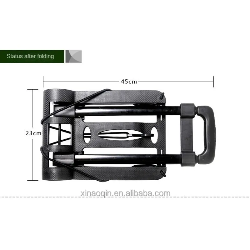 Custom collapsible trolley grocery portable folding cart shopping cart wheeled plastic trolley with bag