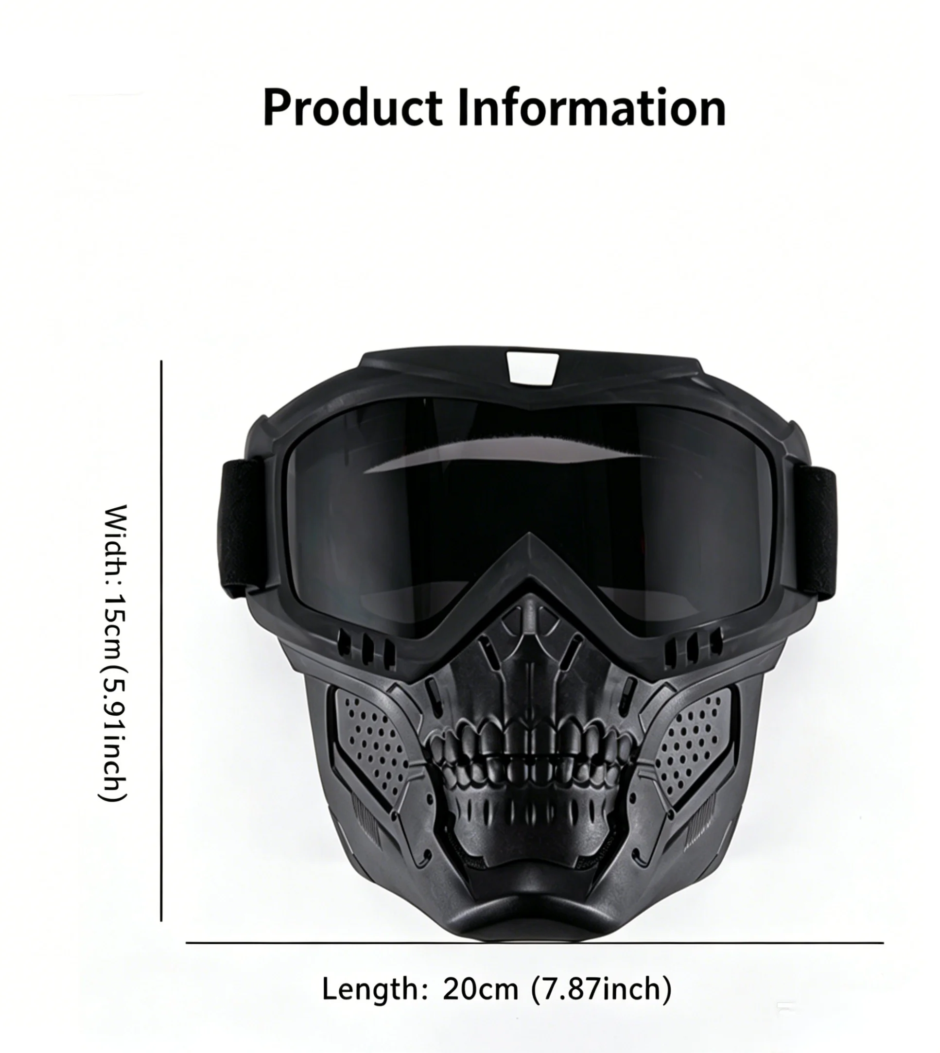 Skull Face Mask Wind Dust Sand Resistant Off-Road Moto Goggles For MTB Cycling Outdoor Sport Riding Protective Safety Eyewear