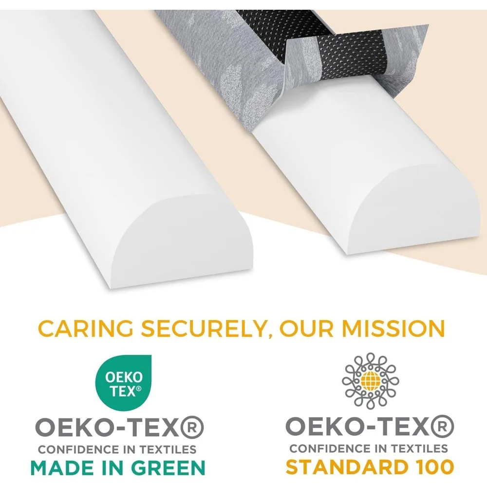 Foldable Toddler Bed Rail Bumpers with Non-Slip Pads, Waterproof Washable Cover for Kids and Seniors Safety