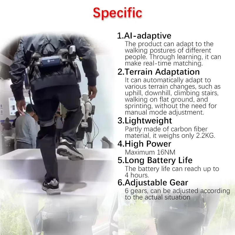 Robot d'exosquelette léger, aide à la marche, entraîneur de reballage auxiliaire, aide à l'entraînement, lève-jambes, aide à la marche