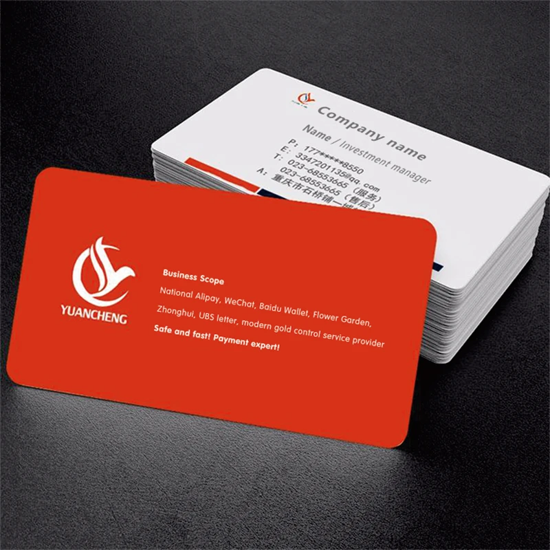 PVC Business Card Custom Photo Numbered Logo Printing ID Cards Waterproof Glossy Matte Pearl Frosted Double-sided 85*54mm 200pcs