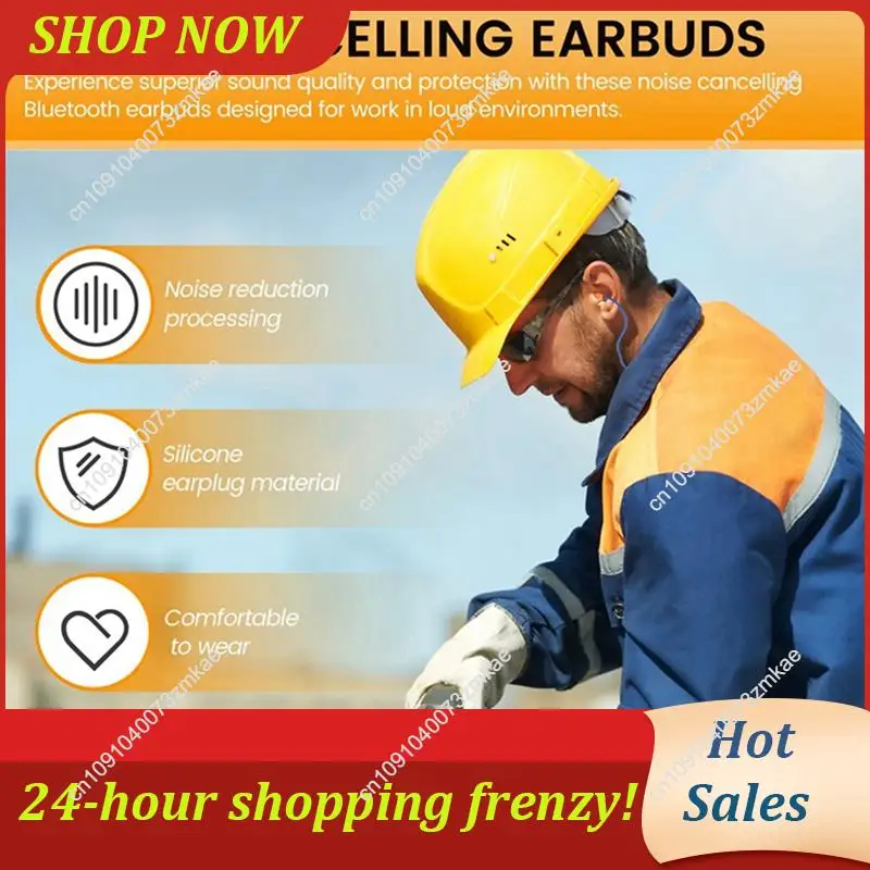 Daily Sale 4PCS Earphone Bluetooth Ear Plugs For Work,Hearing Protection, Noise Suppression,Construction Sites, Noisy Places