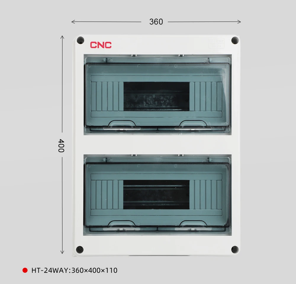 CNC Junction Wire Box 5/8/12/15/18/24 Ways Outdoor Waterproof Electrical Distribution Box Circuit Breaker MCB Power Plastic