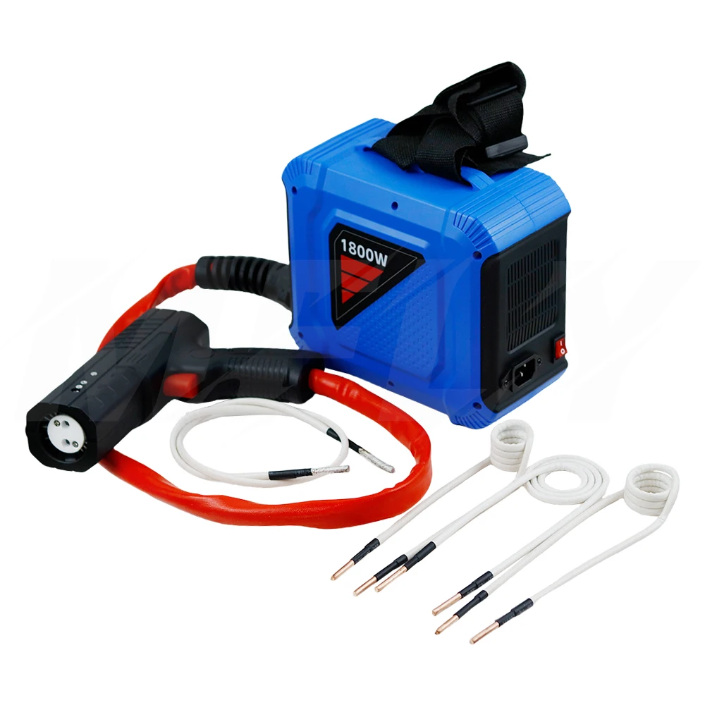 Portable Handheld Induction Heater, Flameless Nut, Bolt Remove Heat Tool, Split Type, 4CoilsCarton Packaging, 1800W