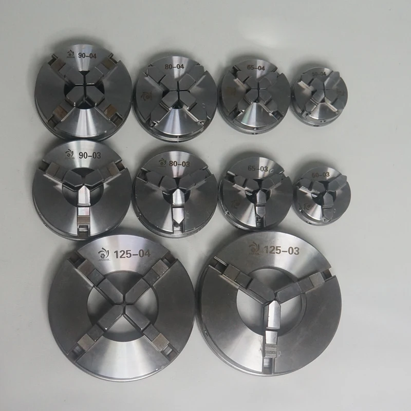 

Wood Lathe Chuck Self-Centering Manual 50/65/80/90/125mm 3 Jaws 4 Jaws for Mounting Bolts For CNC Milling Machine High Quality
