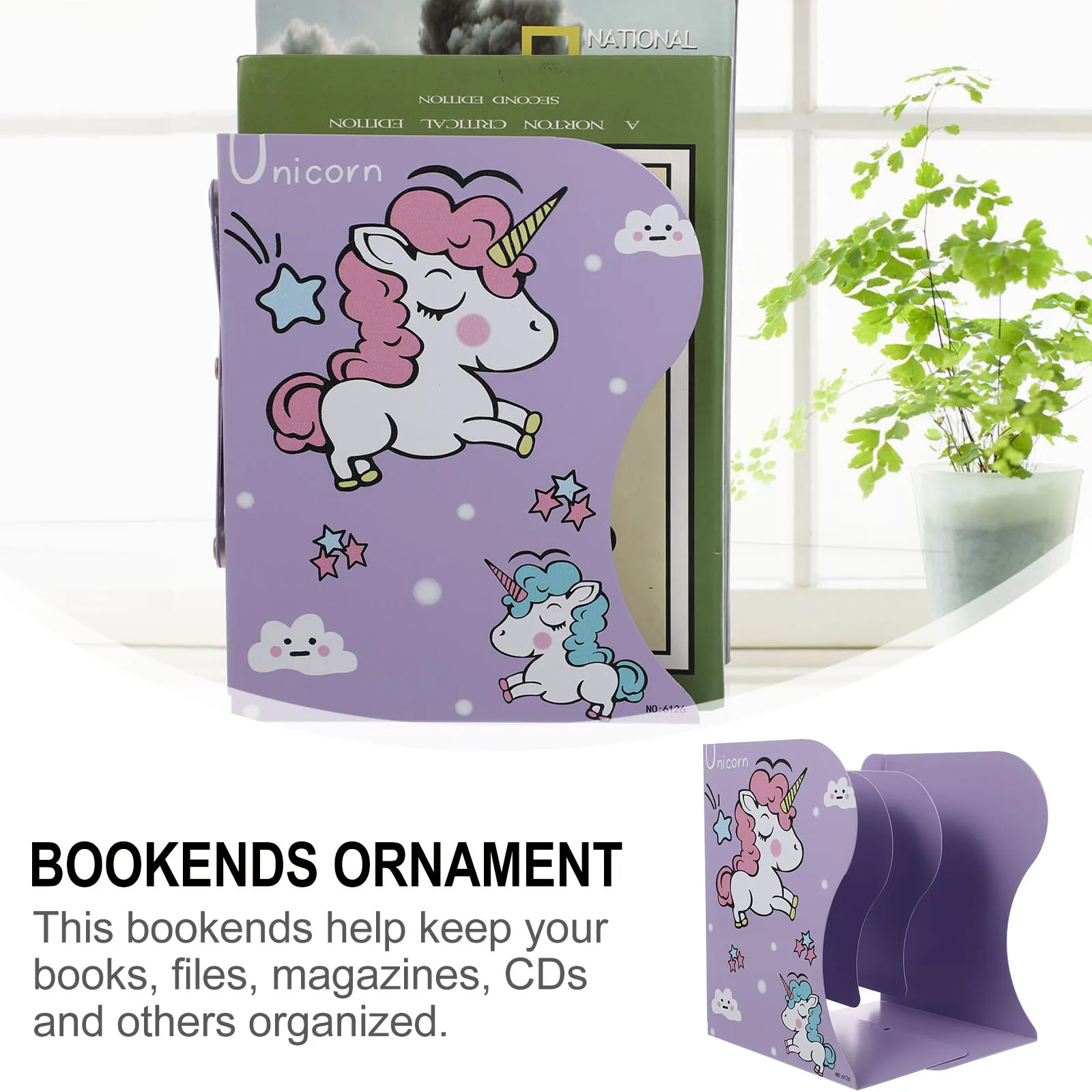 

1pc Shape Iron Bookends Desktop Adjustable Book Holders Decorative Book Supports For Home Office Library Classroom