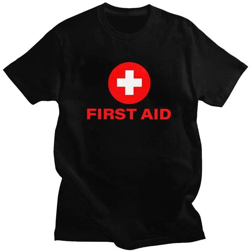 Custom First Aid Emergency Medicine Tshirts Men Short Sleeve Leisure T Shirt Doctor Nurse T-shirts Loose Fit Pure Cotton Tees
