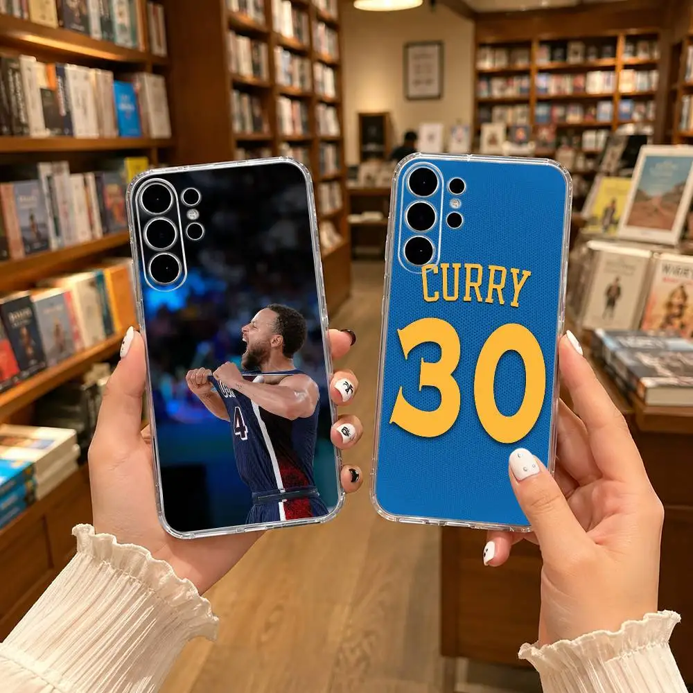 Chef Curry Threezus S-Steph Curry Phone Case For Samsung S25,S24,S21,S22,S21,S20,S10,S9Ultra,Plus,Fe,Lite Transparent Cover