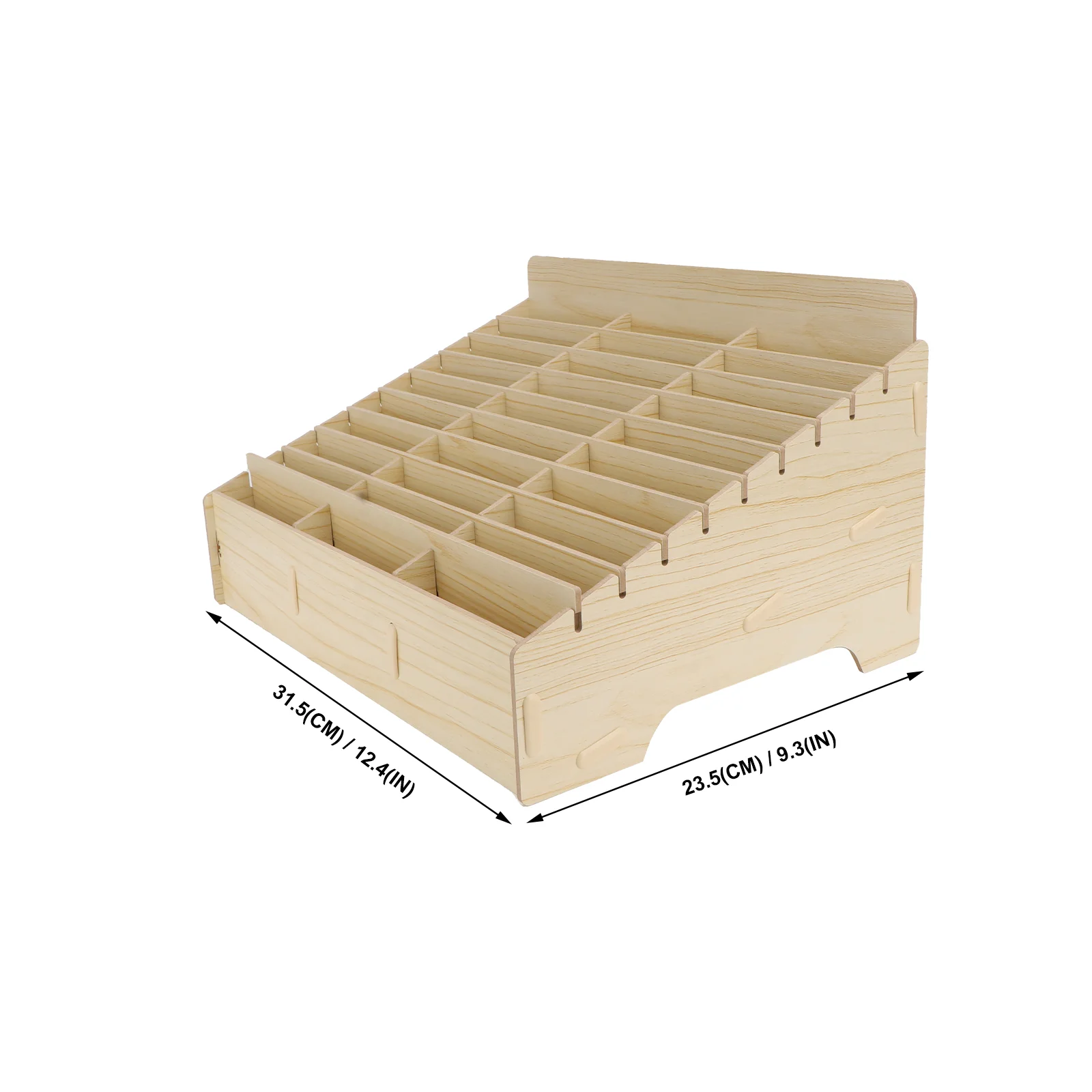 Phones Cellphone Mobile Storage Box Basket with Lid Holder Display Rack Temporary Desk Cable Brown Wooden Baskets