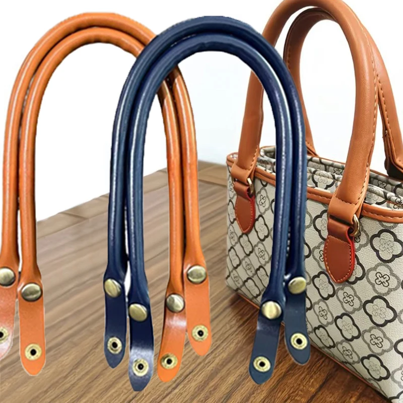 PU Leather Replacement Bag Strap Sets Detachable with Snap Clasp Shoulder Bags Handles Black White Brown DIY Bags Accessories