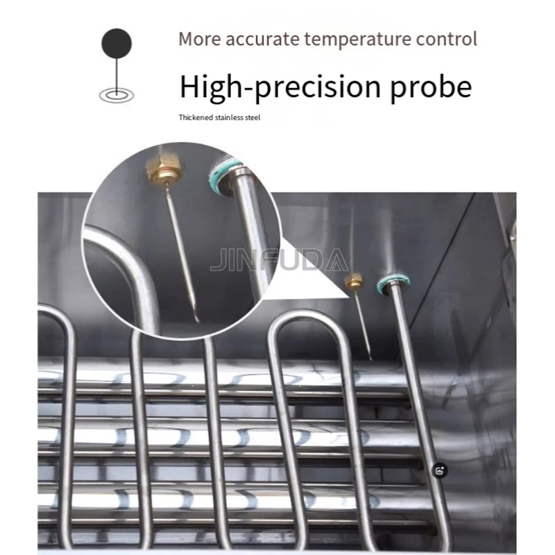 New Wholesale Multifunctional Two-Tank Stainless Steel 6KW Deep Fryer for Hotels & Restaurants