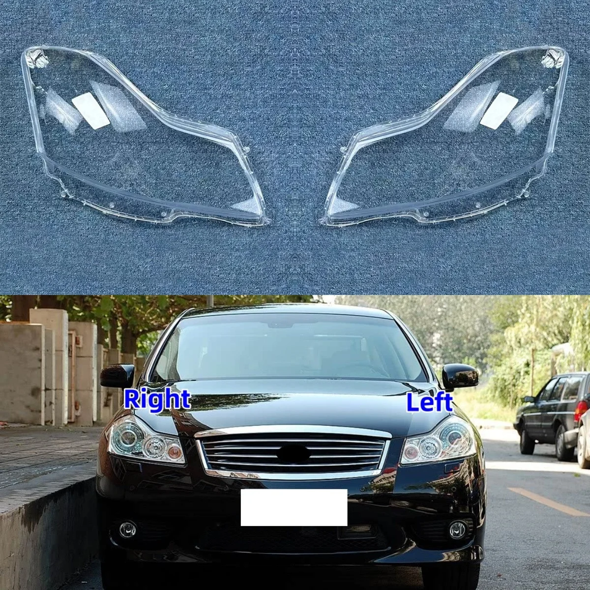 

For Infiniti M Series M35 2008 2009 2010 Car Accessories Headlight Lens Cover Transparent Lampshade Headlamp Shell Plexiglass
