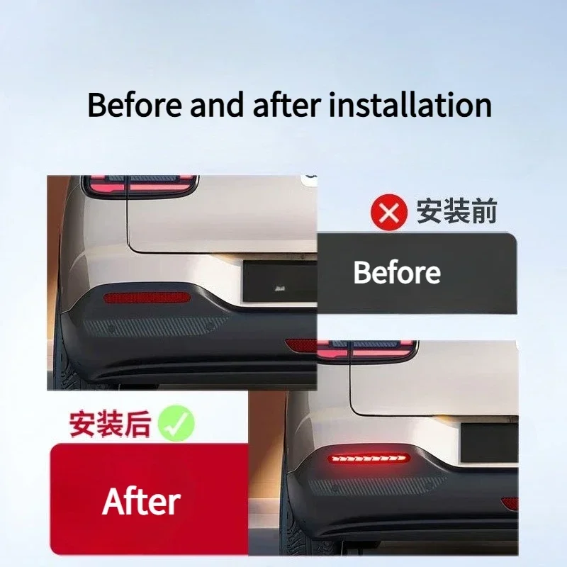 For Chery Q 2026 Car LED Rear Bumper Light Reflector Modification Driving Brake Warning Light Navigation Light Car Accessories detail image 3