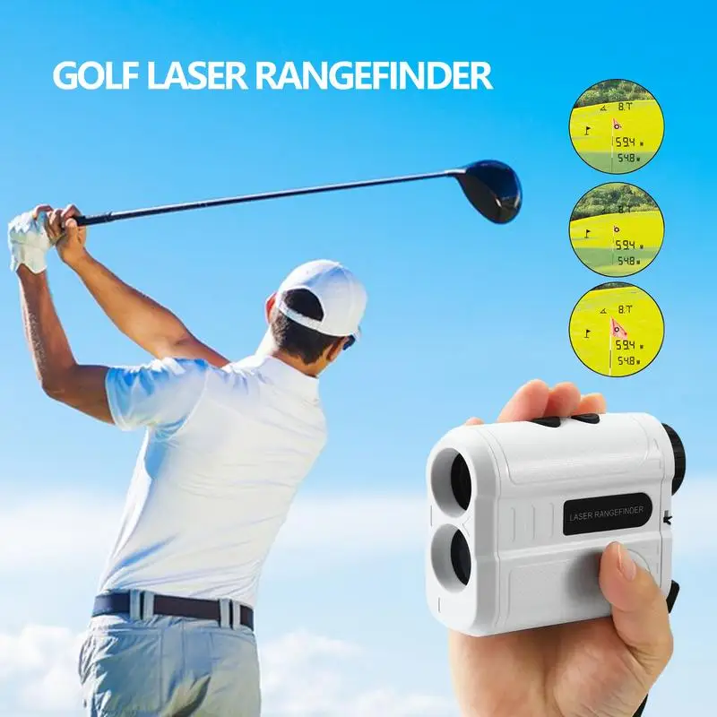 Golf Laser Rangefinder 500M 6x Telescope High-Precision Range Finder With Flag Lock Vibration Yards Slope Pin Distance Meter