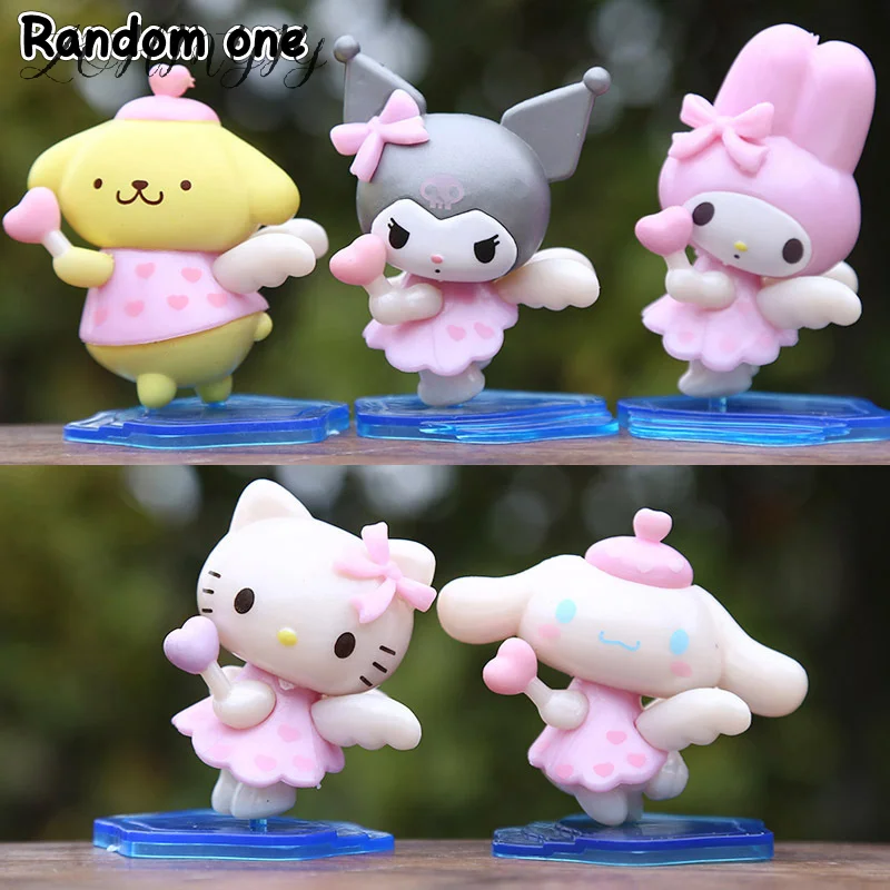 1 قطعة DIY الديكور عروسة كارتون سانريو لطيف ميلودي مرحبا كيتي كورومي سينامورول أنيمي الشكل اللعب هدايا عيد الميلاد للفتيات