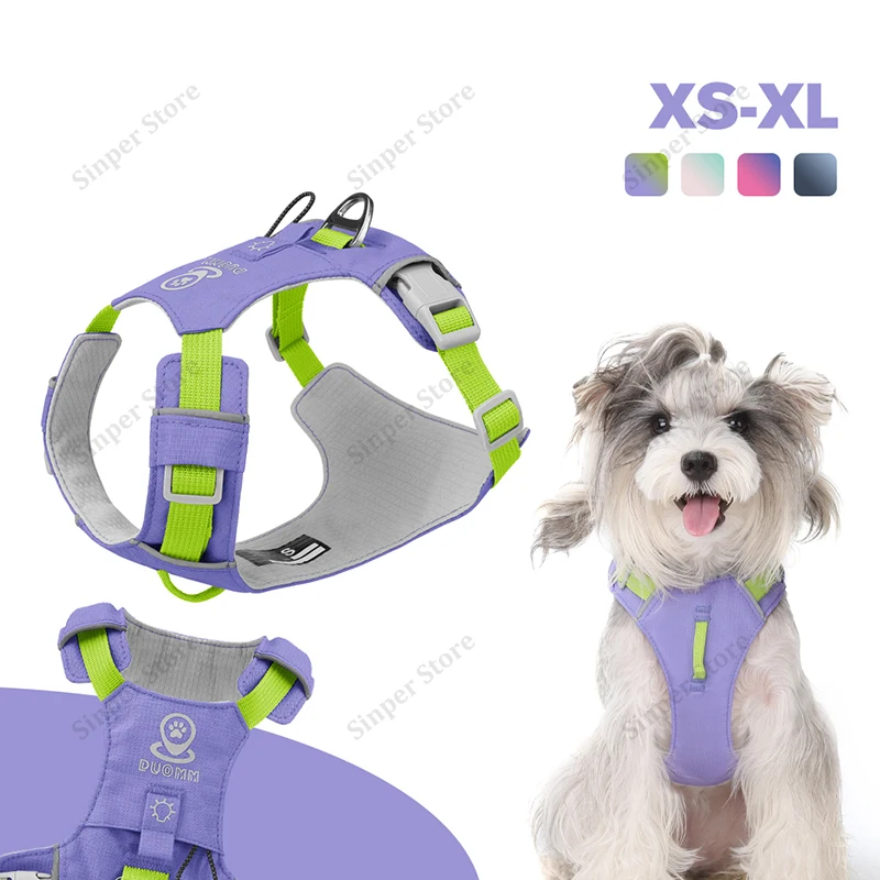 

Voyager Adjustable Dog Harness Leash Set with Reflective Stripes for Walking Heavy-Duty Full Body No Pull Vest with Leash D-Ring