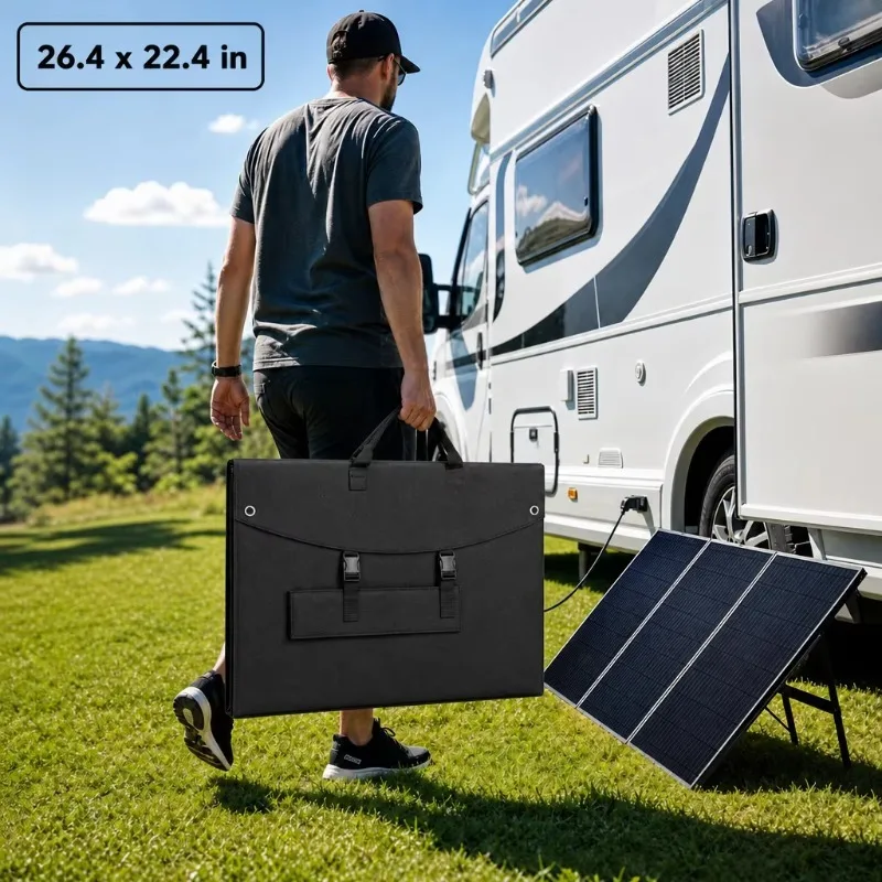 400W Solar Panel Foldable Monocrystalline PERC 48V Solar Charger 3000W 2400W Power Station Home Backup Camping