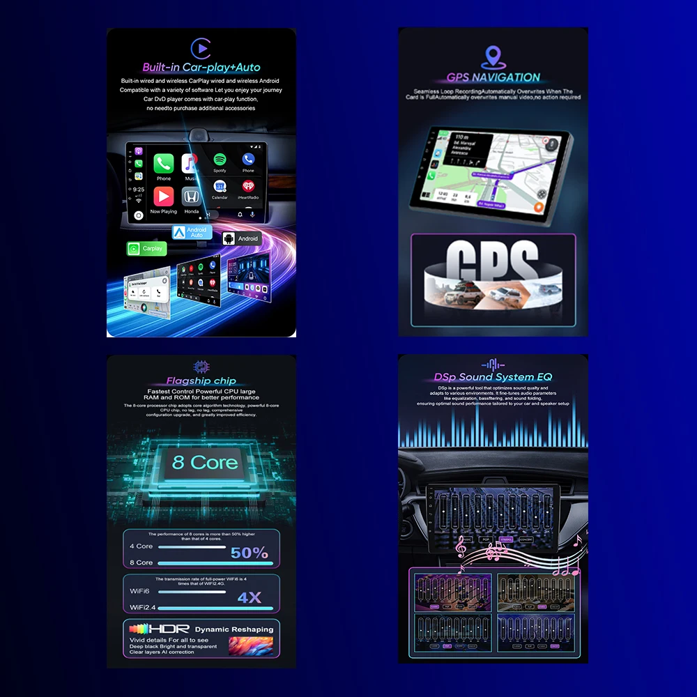 أندرويد 15 لشركة هيونداي توكسون 2019 2020 2021 Carplay Autoradio ستيريو رئيس وحدة مشغل وسائط متعددة 8 CORE IPS الملاحة لتحديد المواقع 5G