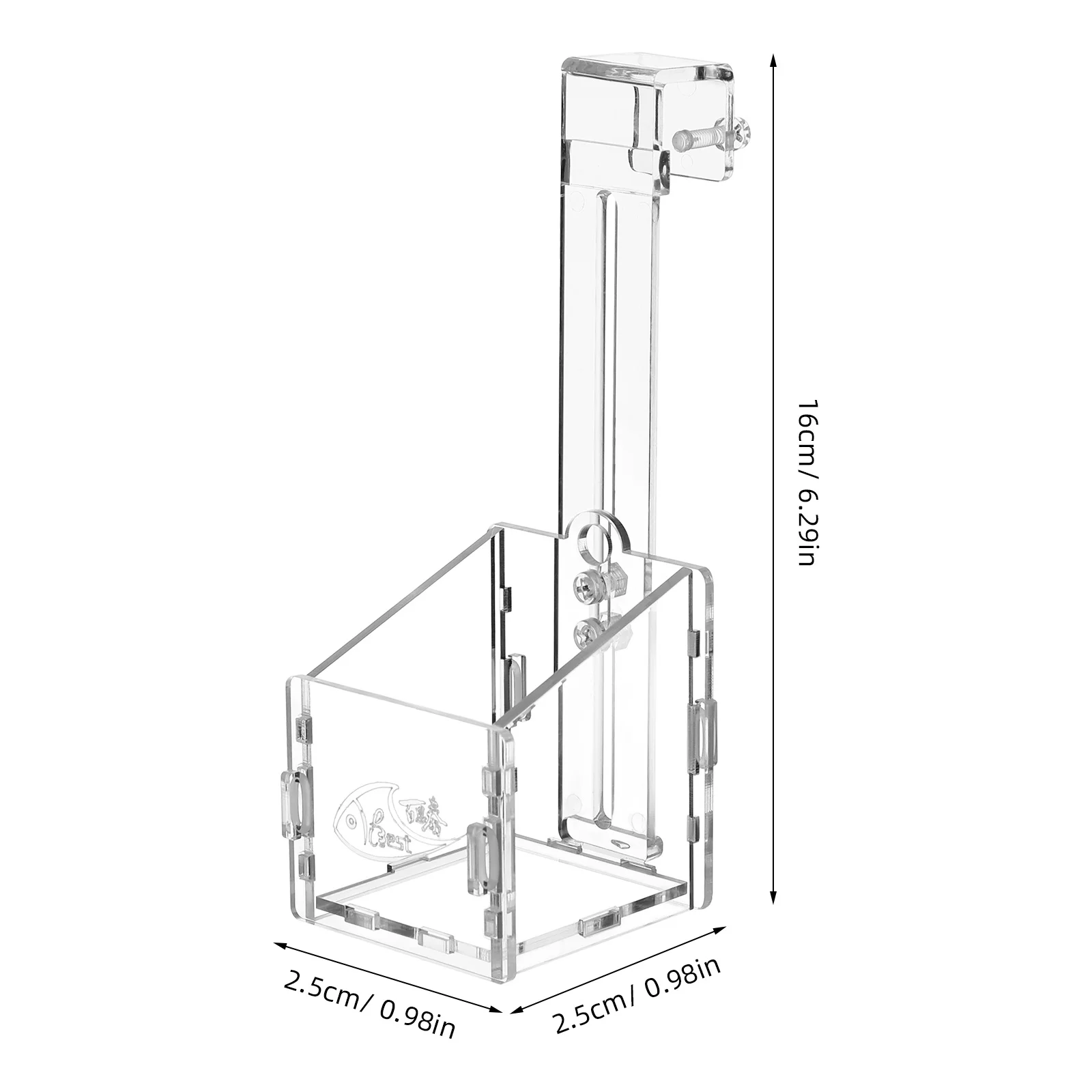 

4Pcs Water Plant Cup Clear Acrylic Aquarium Plant Holder for Fish Tank Hanging Planter Box Easy Install Reusable Transparent