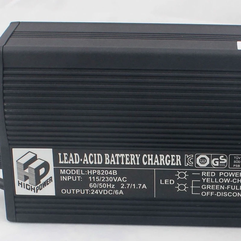 LEAD-ACID  シニアカー／電動車椅子用バッテリーチャージャー　HP8204B HP8204B 24V 6A Mobility scooter or power wheelchair battery