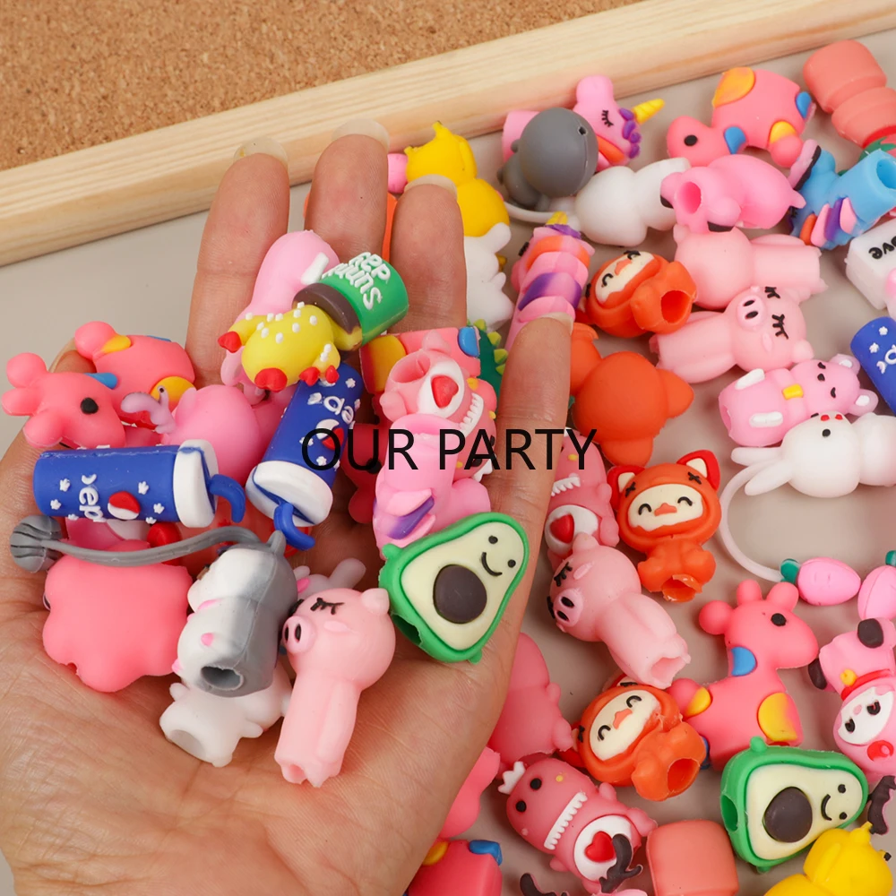 15 Stücke Cartoon PVC Puppe Bleistift Kappe Stift Abdeckung für Kinder Geburtstag Party Baby Dusche Gast Geschenk Pinata Füllstoffe Kindergarten belohnungen – Detail 3