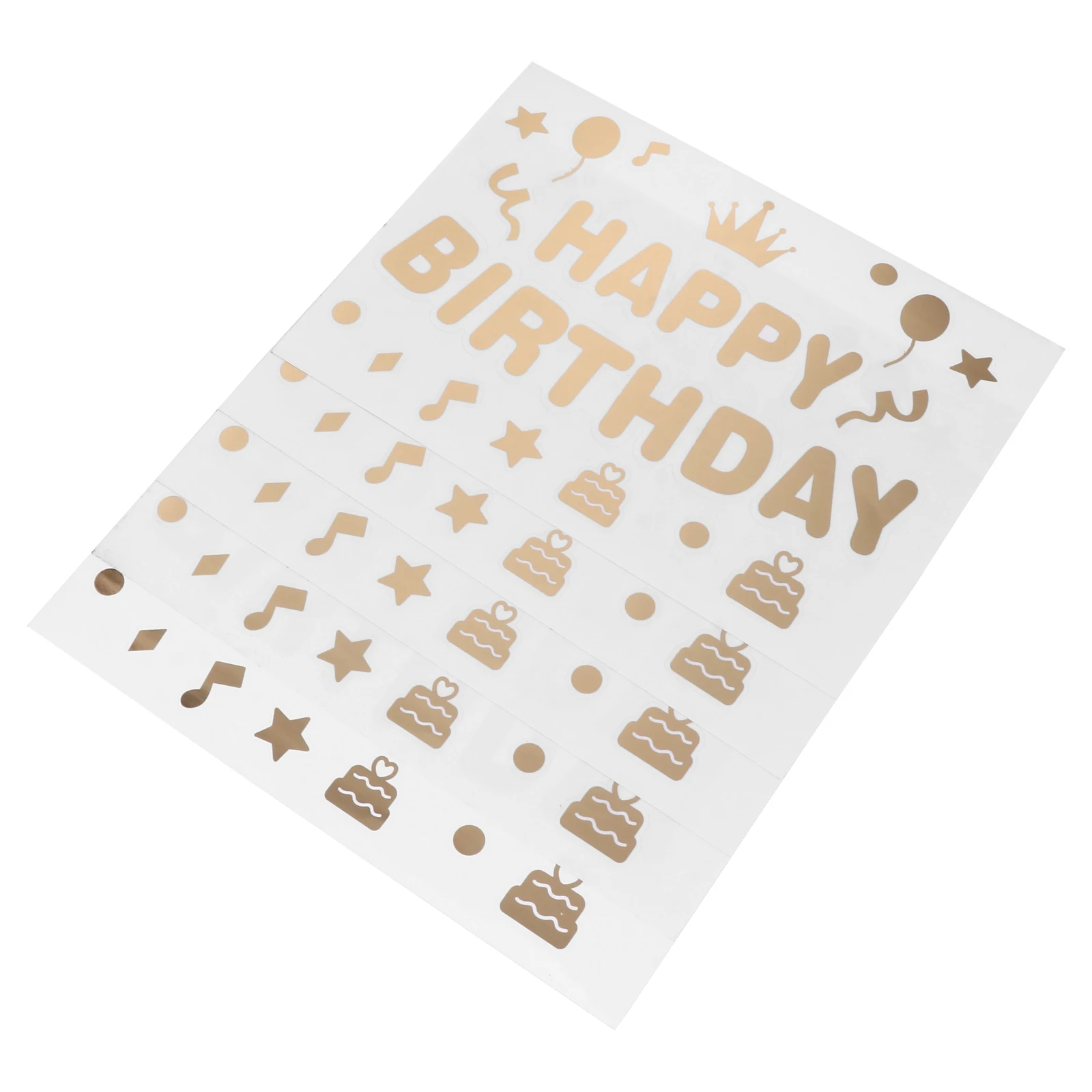 5 Pcs Stickers Self-adhesive Birthday Party Decorate Window Clings for Classroom Wall Calendar Happy Decal Sign