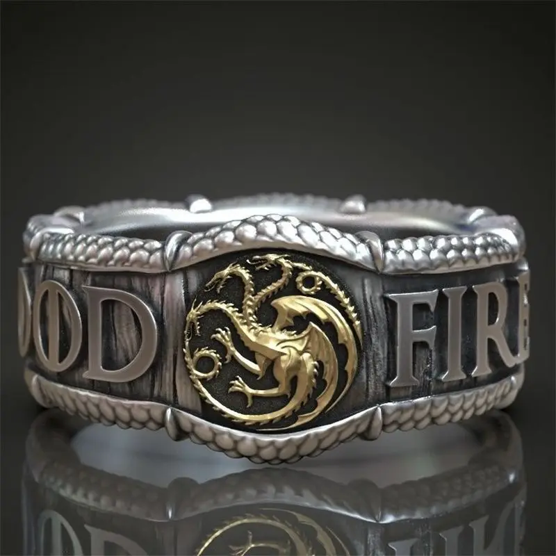 Game of Thrones Dragon Ring House Targaryen Alloy Ring Original Handmade Ring Collection Jewelry Birthday Gifts