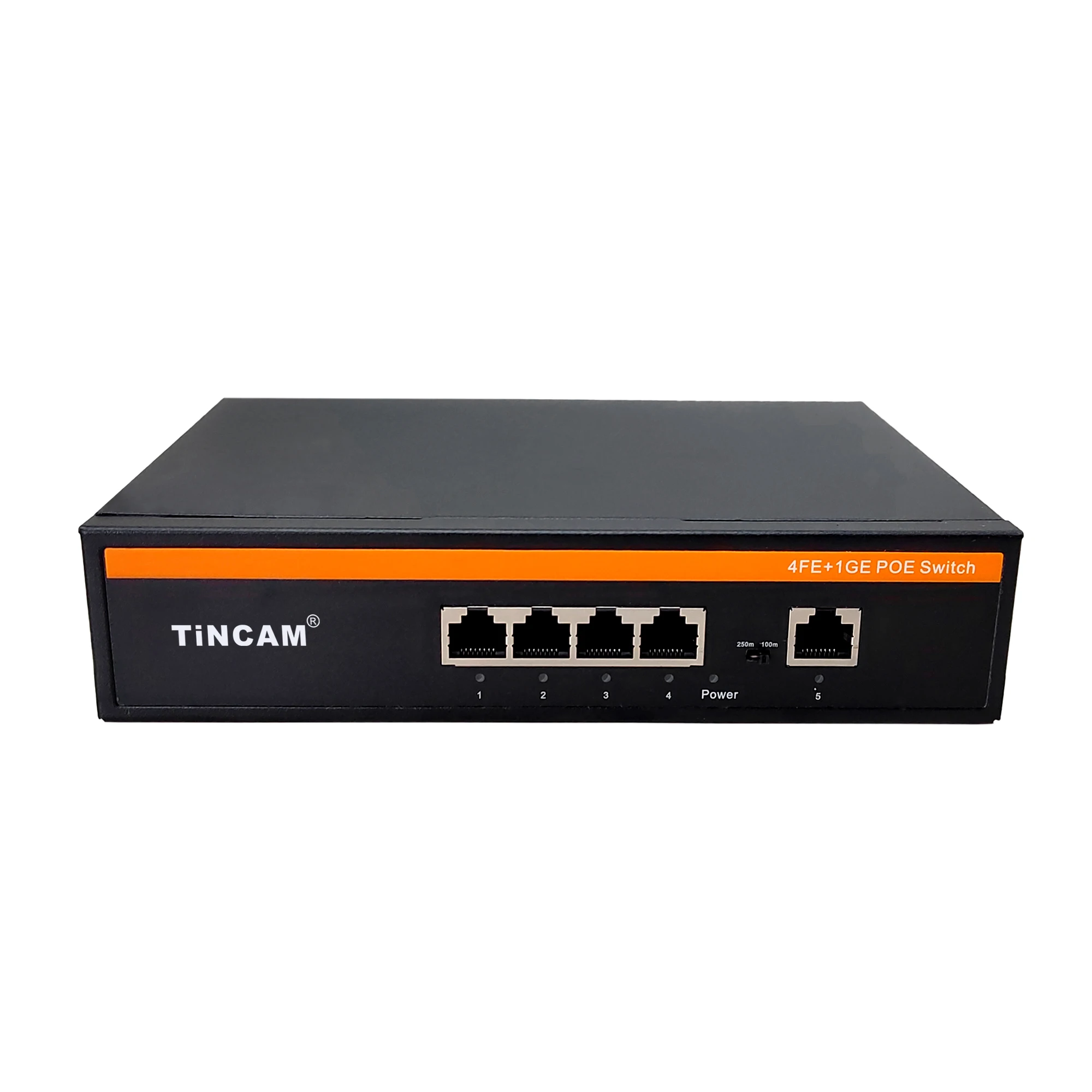 TINCAM 4*10/100M RJ45 Ports+ 1*Gigabit  Uplink CCTV Camera Security System PoE Network Ethernet Switches Power Over Ethernet 48v