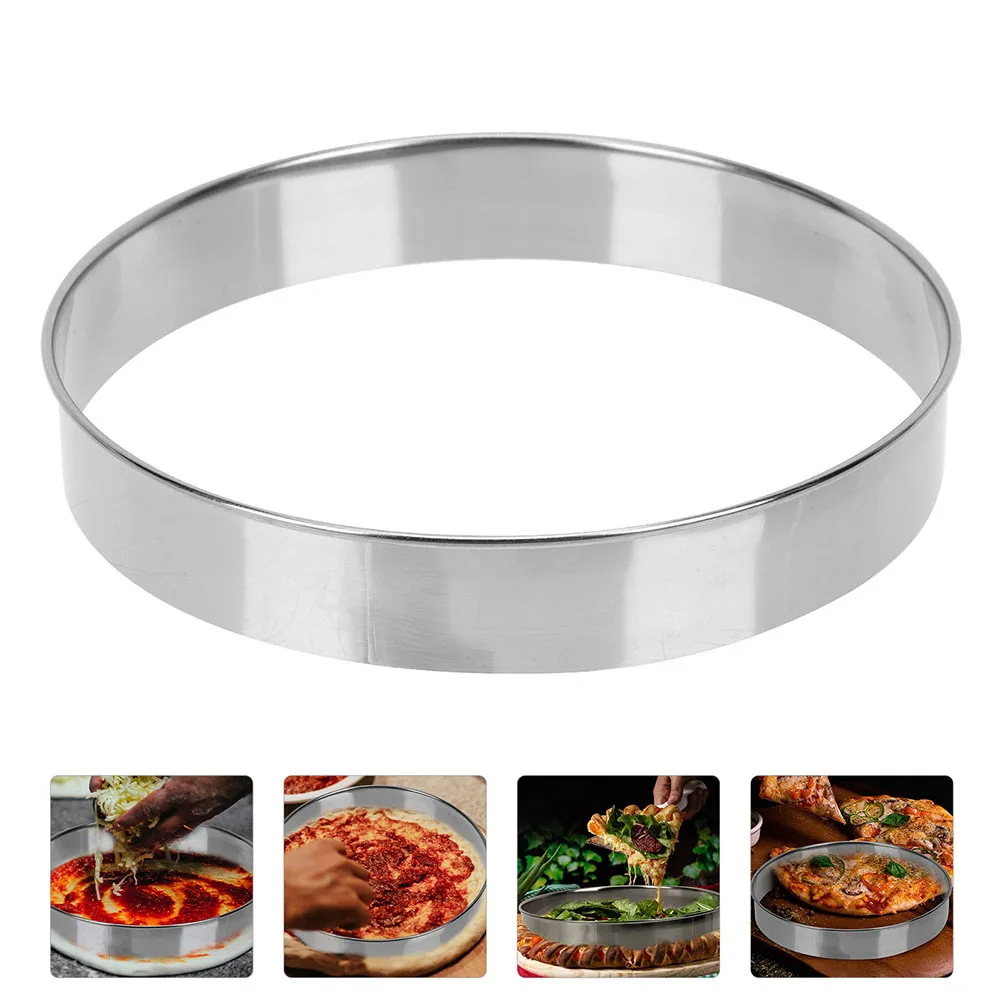 

Pizza Ring Premium Wear-Resistant Multi-Function Kitchen Tool For Baking Cake Scones Pastry Supplies Stainless Steel