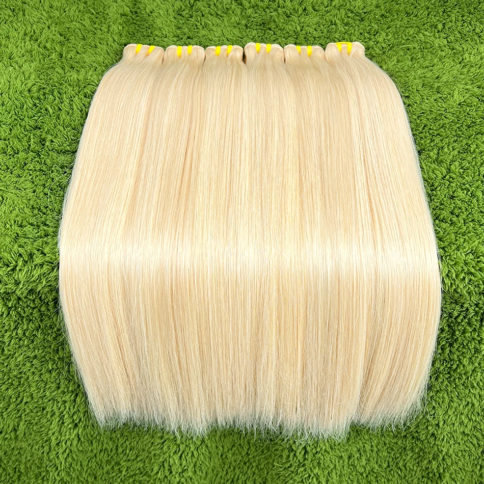 #613 Human Hair Bundles Straight Blonde Color 1/2/3/4 Bundle Double Weft Vietnamese 100% Virgin Human Hair Weave Extensions