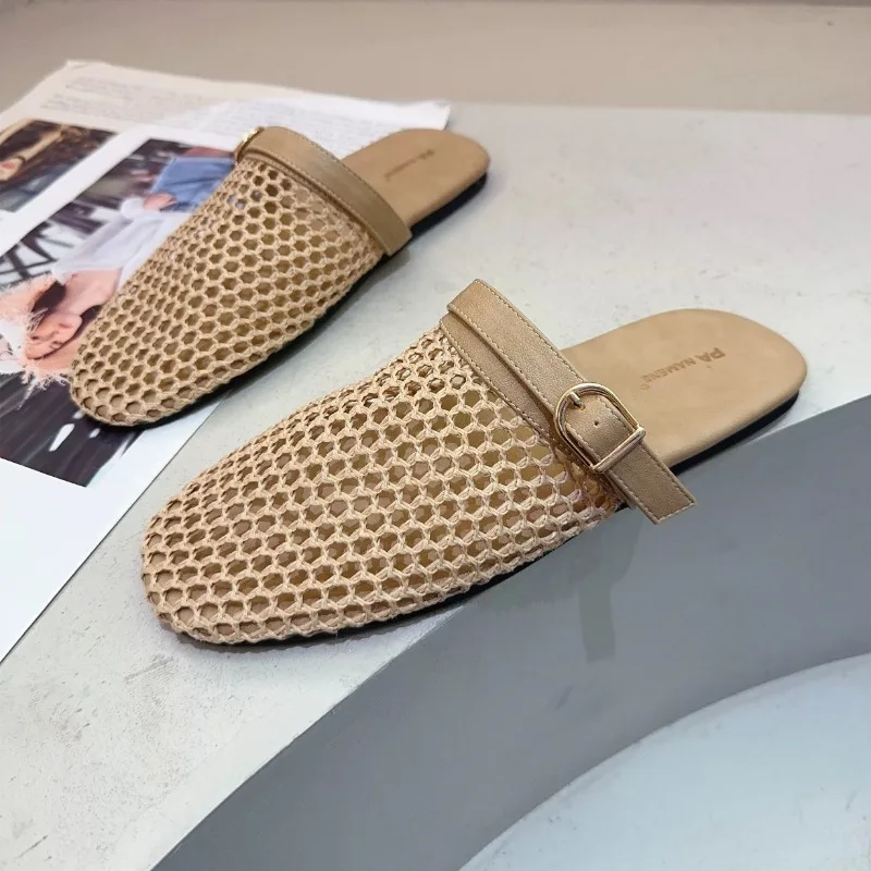 Simple Summer Women's Slippers 2025 New Solid Color Non-slip Women's Shoes Outdoor Casual 35-42 Large Size Versatile Slippers