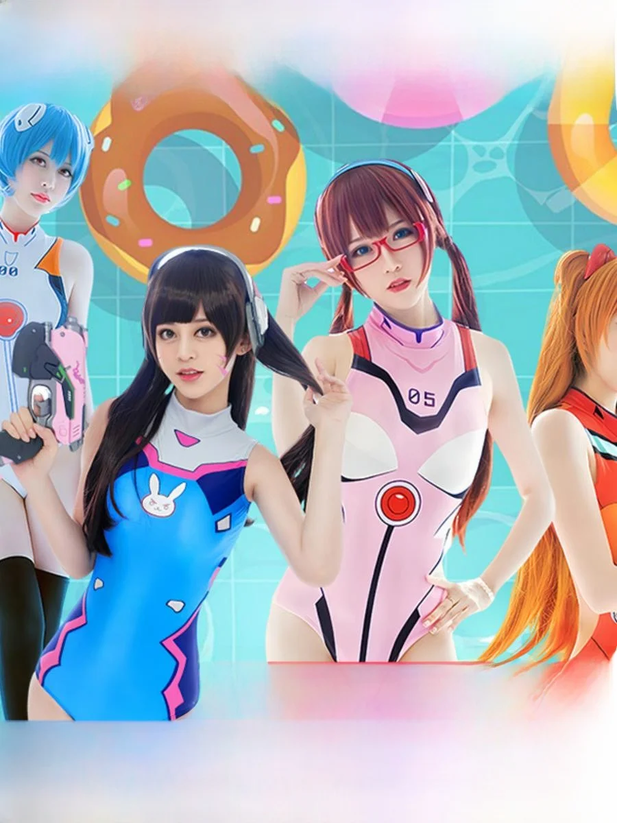 

loween Ladies Slim Fit Monokini Swimsuit Conservative e Pan Sle Cosplay Costume Polyester Material Women's Faion