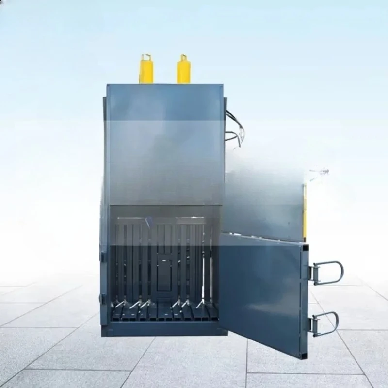 2025 Compact Vertical Baler Hydraulic Press Machine Carton Cardboard Compress Cotton Scrap Metal Aluminium Can Industrial