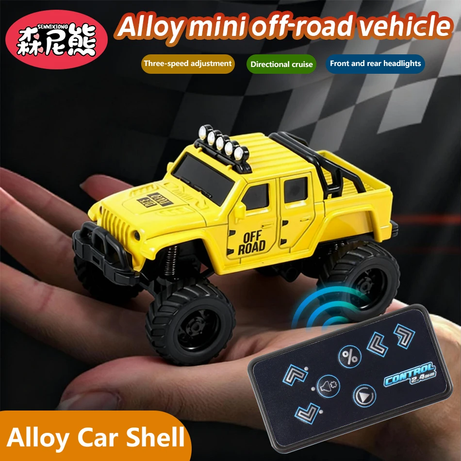 SENNIXIONG 1/64 RC RTR سبيكة صغيرة على الطرق الوعرة سيارة سرعة سباق الانجراف SUV تسلق شاحنة جميع التضاريس لعبة مركبة للأطفال هدية