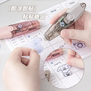 1pc bonito diy dupla face adesivo pontos vara rolo, aplicador adesivo permanente, cola fita dispensador artigos de papelaria suprimentos 10 principais vendas cola bastão kawaii - №6