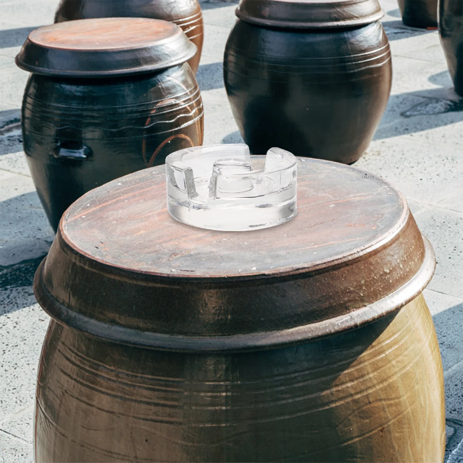 

Fermenting Glass Weight Small Clear Mason Jar Lid Heavy Lid for Vegetable Fruit Pickles Sauerkraut Jars Weights