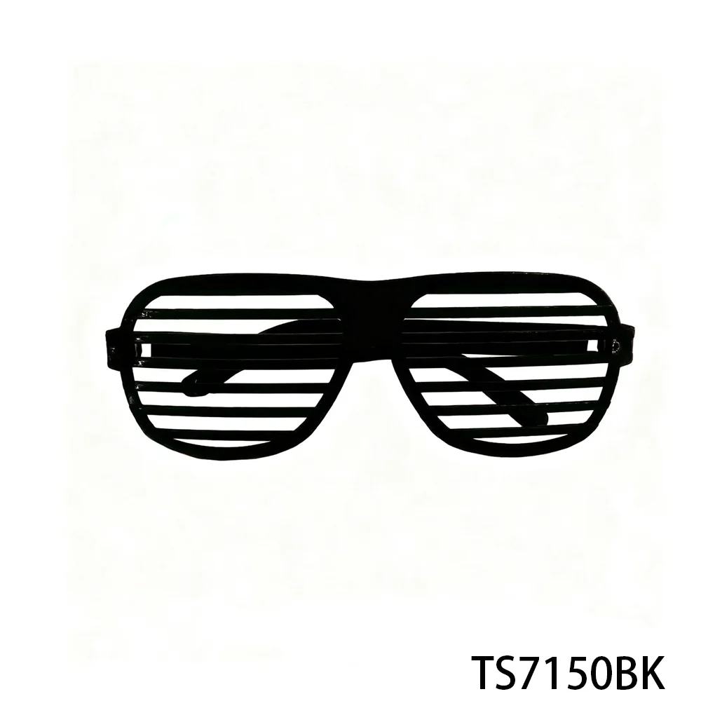 PESENAR 80s Retro Black Shutter Shades Glasses-Trendy Vintage Statement Piece for 80s-Inspired Looks and Nostalgia Aficionados