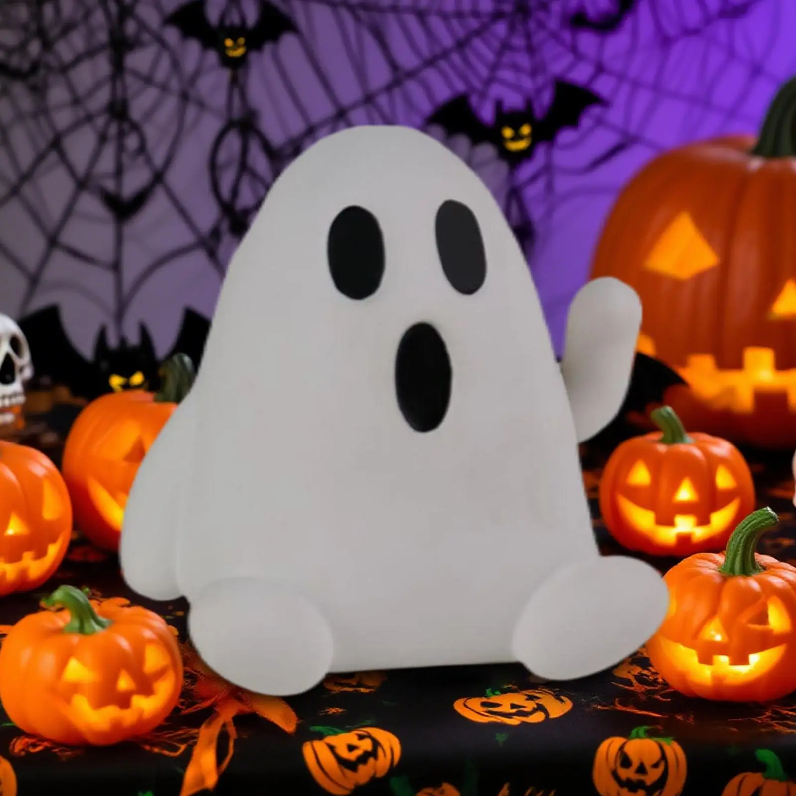 

Фигурка Хэллоуина, декор, размахивающие руки, милая жуткая статуя призрака из смолы, сезонное праздничное жуткие украшение для стола для каминной книжной полки