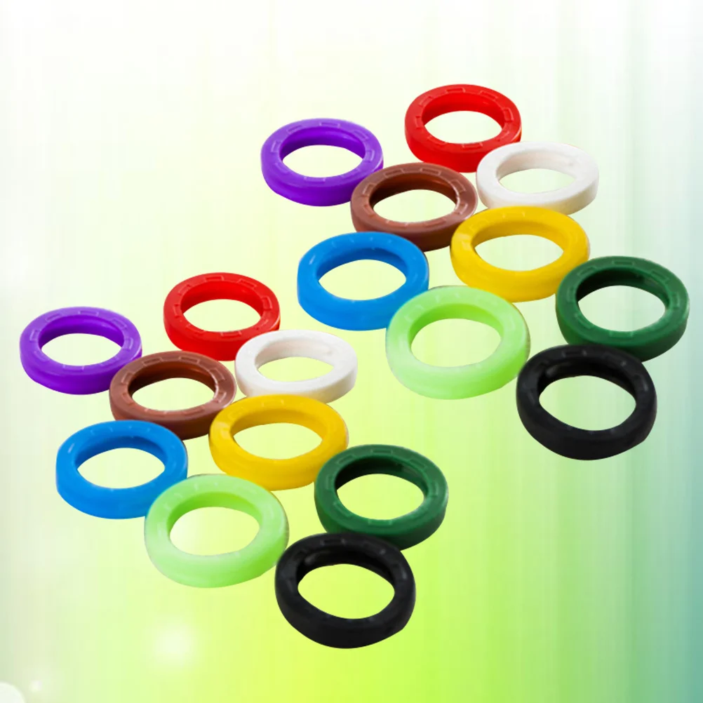 64 قطعة من أغطية المفاتيح المصنوعة من السيليكون متعددة الألوان وأكمام مفتاح مرنة عديمة الرائحة وغير قابلة للتلاشي ومريحة مناسبة لفصل المفاتيح المماثلة #4